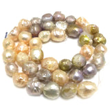 16" 10-11mm Lavender Drusy Baroque Freshwater Pearl Loose Strand