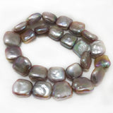 Pink Flat Square Coin Pearl Strand 16 inches