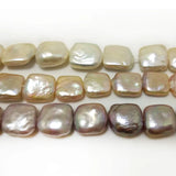 Pink Flat Square Coin Pearl Strand 16 inches