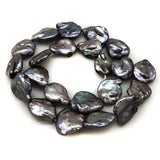16-inch 15-18mm Natural Baroque Coin Pearl Strand