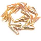16" Natural Claw Shaped Biwa Pearl Loose Strand 40-50mm