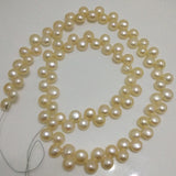 16" 6-7mm Cream Button Pearls Strand