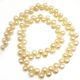 16" 6-7mm Cream Button Pearls Strand