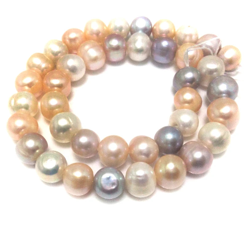 16in A+ 10-11mm Nat Multicolor Round FW Pearl Loose Strand