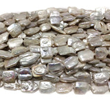 16" 16-20mm Flat Square Baroque Pearl Strand