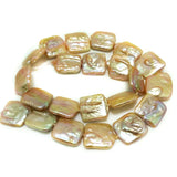 16" 16-20mm Flat Square Baroque Pearl Strand