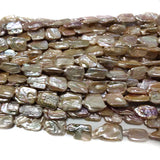 16" 16-20mm Flat Square Baroque Pearl Strand