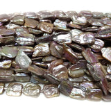 16" 16-20mm Flat Square Baroque Pearl Strand