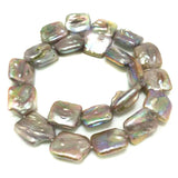 16" 16-20mm Flat Square Baroque Pearl Strand