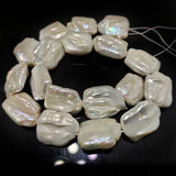 16" 16-20mm Flat Square Baroque Pearl Strand