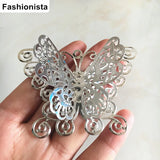 16 pcs Large Butterfly Charms, 70*50mm 3D Butterfly Pendant