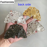 16 pcs Large Metal Stamping Flowers, 88*57mm, Gold, Silver, Bronze, Steel
