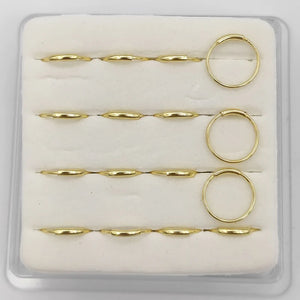 16 pcs/pack 925 Sterling Silver Nose Ring Body Jewelry