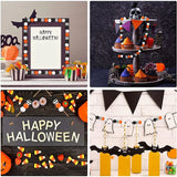 160 Pcs Wooden Beads for Crafts Rustic Farmhouse Halloween Garlands DIY