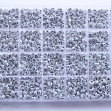 1600Pcs Acrylic Round Beads A-Z Letter Alphabet Heart Pattern DIY Bracelet
