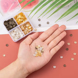1600pcs 4 Colors 8-Petal Hollow Bead Caps Spacer Bulk