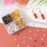 1600pcs 4 Colors 8-Petal Hollow Bead Caps Spacer Bulk