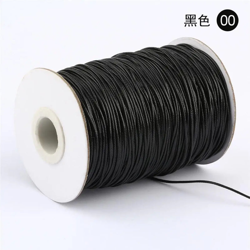 160M/roll 1mm 1.5mm Leather Line Waxed Cord Cotton Thread