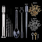 160PCS Silicone Resin Molds DIY Crystal Epoxy Set with Drill and Bag Tools