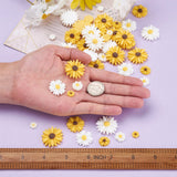 160Pcs Resin Daisy Flower Cabochons DIY Craft Embellishments
