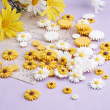 160Pcs Resin Daisy Flower Cabochons DIY Craft Embellishments