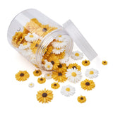 160Pcs Resin Daisy Flower Cabochons DIY Craft Embellishments