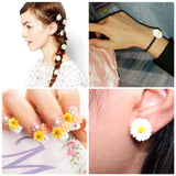 160Pcs Resin Daisy Flower Cabochons DIY Craft Embellishments