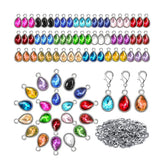 160Pcs Teardrop Charms Pendants Set for Jewelry Making