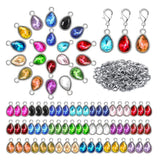 160Pcs Teardrop Charms Pendants Set for Jewelry Making