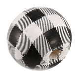 160Pcs Black Plaid Wood Round Beads Farmhouse Beads