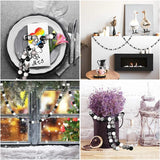 160Pcs Black Plaid Wood Beads Farmhouse Summer Christmas Round Craft Beads