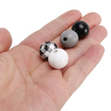 160Pcs Black Plaid Wood Round Beads Farmhouse Beads