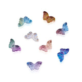 160Pcs Gradient Glass Crystal Butterfly Charm Spacer Beads DIY Craft Jewelry