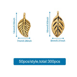 Tibetan Style Alloy Leaf Pendant for DIY Jewelry Making