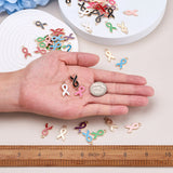 160pcs Mixed Alloy Enamel Ribbon Charms for Jewelry Making