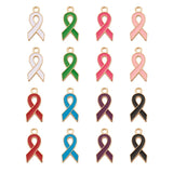 160pcs Mixed Alloy Enamel Ribbon Charms for Jewelry Making