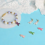160pcs Mixed Alloy Enamel Ribbon Charms for Jewelry Making