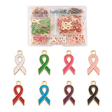 160pcs Mixed Alloy Enamel Ribbon Charms for Jewelry Making