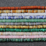 160pcs 2*6mm Beaded Spacer Natural Stone Loose Beads Pendants