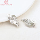 12x19MM 24K Plated Brass Leaf Leaves for Jewelry Making