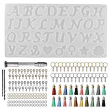 Alphabet Silicone Resin Mold for DIY Keychain Making Kit