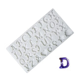 Alphabet Silicone Resin Mold Keychain Jewelry DIY Making Kit