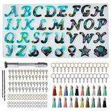 Alphabet Silicone Resin Mold for DIY Keychain Making Kit