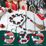 165 Pcs Christmas Wood Beads Craft Farmhouse Natural Beads Boho DIY