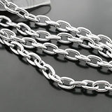 1m Stainless Steel Iron Round Oval Link Chains 4.5mm 6mm 7mm