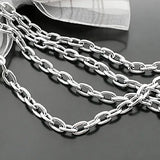1m Stainless Steel Iron Round Oval Link Chains 4.5mm 6mm 7mm