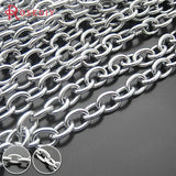 1m Stainless Steel Iron Round Oval Link Chains 4.5mm 6mm 7mm
