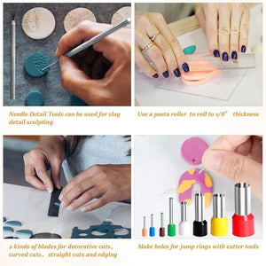 165PCS Polymer Clay Cutters for Earrings Stainless Steel Jewelry D0LC