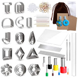 165PCS Polymer Clay Cutters for Earrings Stainless Steel Jewelry D0LC