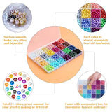 1680Pcs 6mm Round Pearls Beads 24 Colors for Jewelry Making DIY Crafts